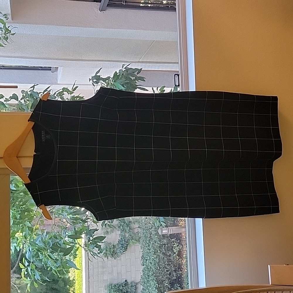 Ralph Lauren black Plaid window pane sleeveless dress